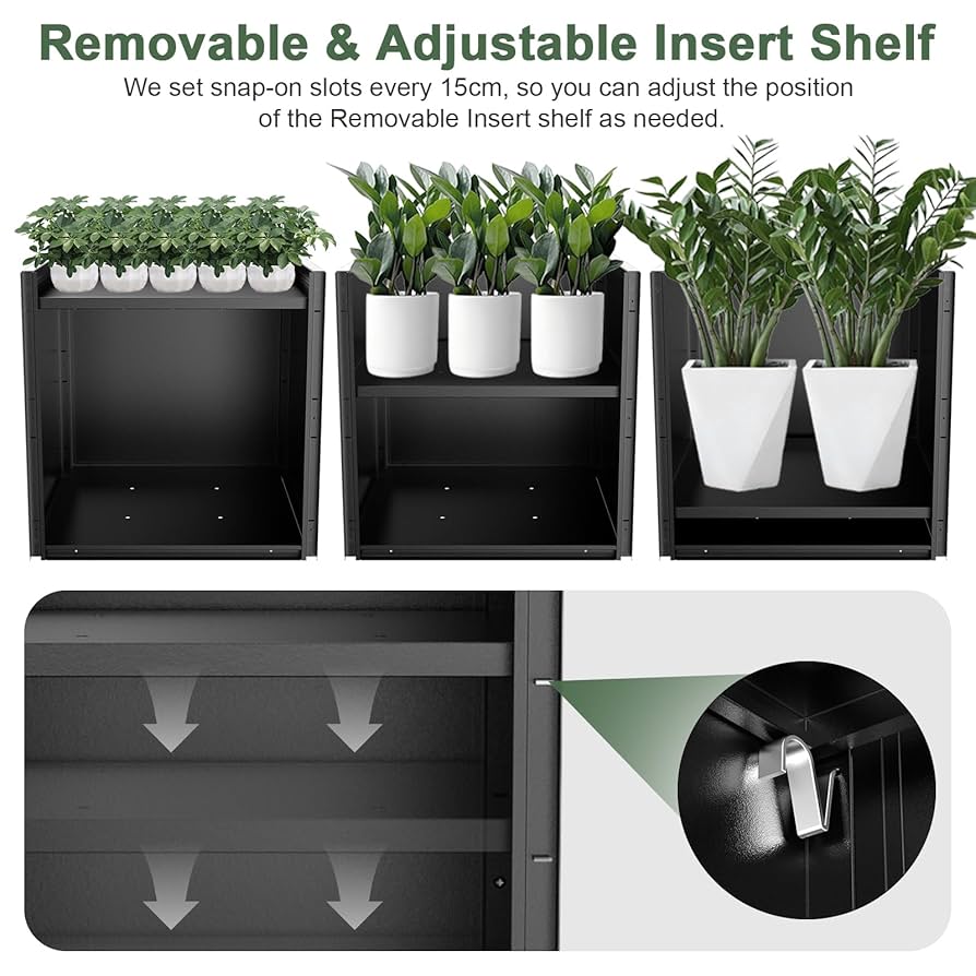 Amazon.com: Nessxa Tall Metal Cube Planter for Outdoor